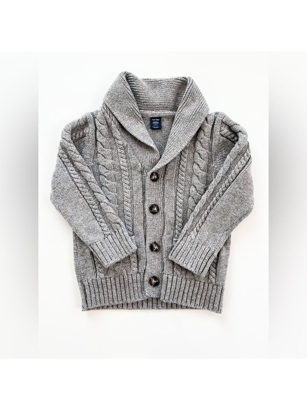 🩵 4/$20 GAP Kids Gray‎ Cable Knit Sweater